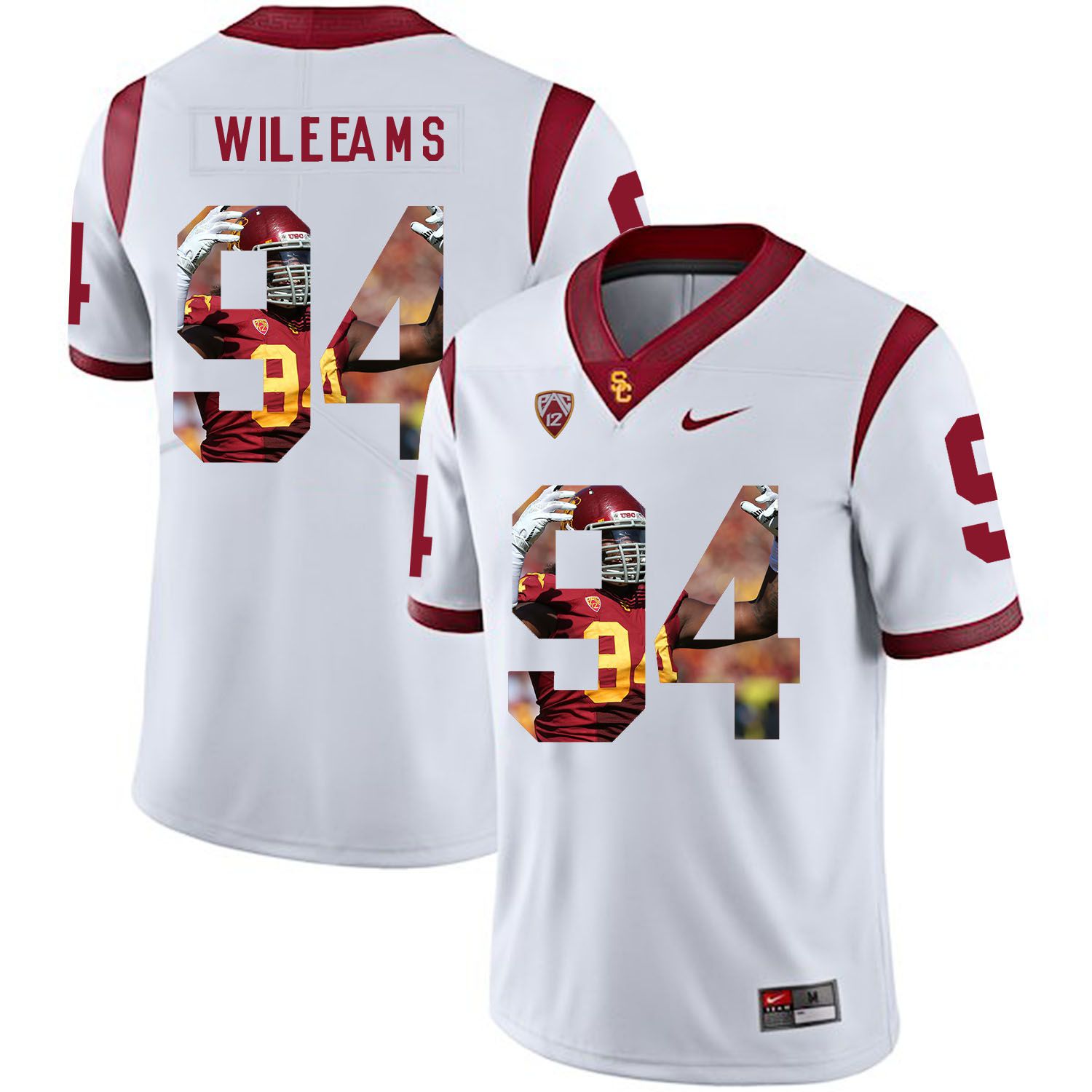 Men USC Trojans 34 Williams White Fashion Edition Customized NCAA Jerseys